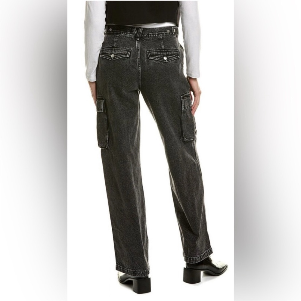 Madewell Low Slung Cargo Black Wash Denim Jeans Size 27. - Picture 3 of 15